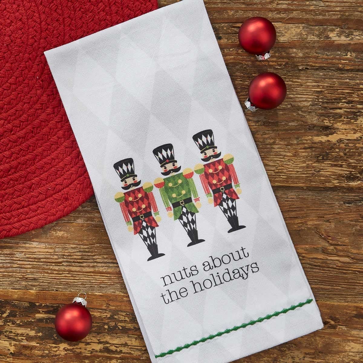Nutcracker "Nuts About the Holidays" Dishtowel-Park Designs-The Village Merchant