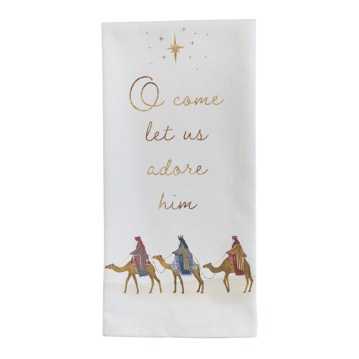 O Come Let Us Adore Him Decorative Towel