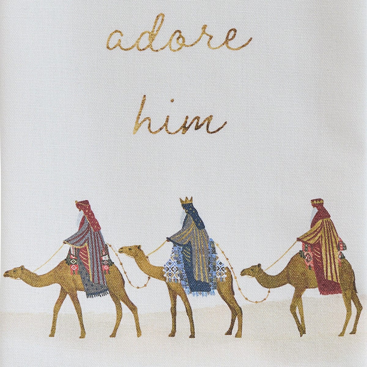 O Come Let Us Adore Him Decorative Towel