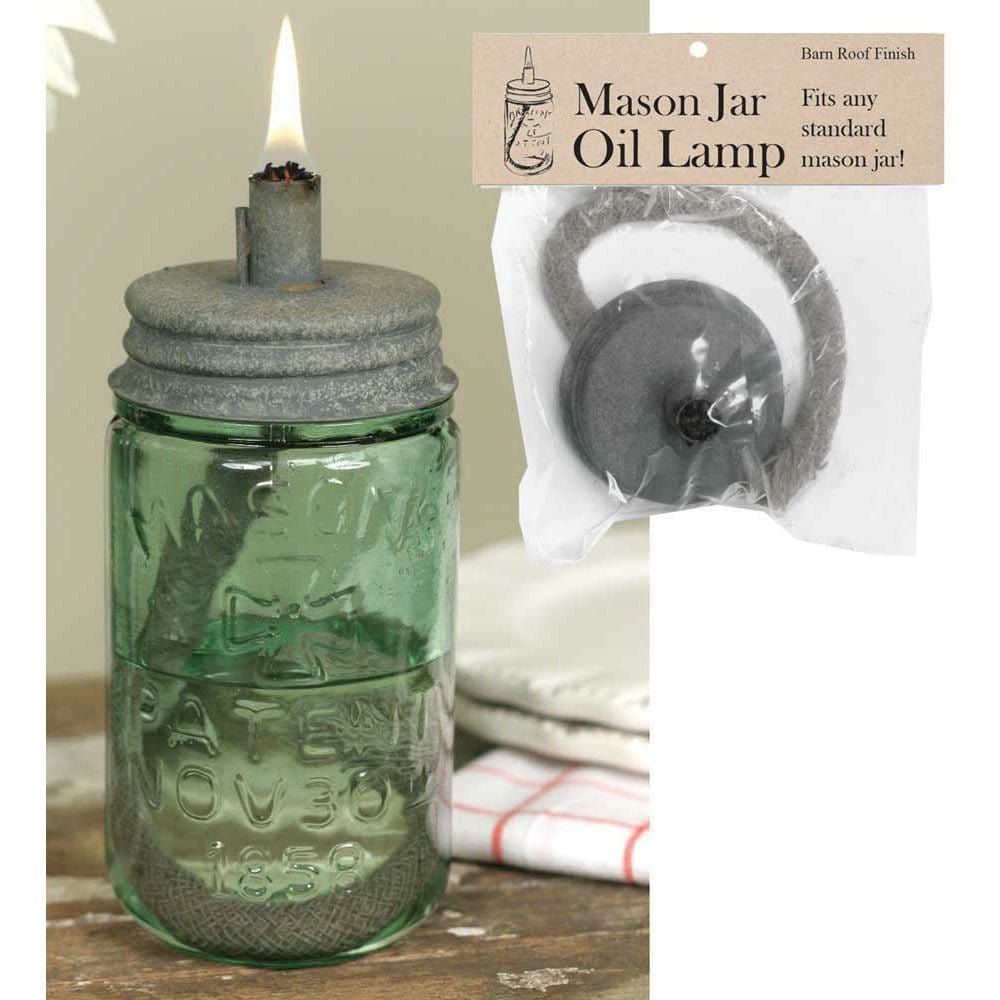 Oil Lamp Mason Jar Lid-CTW Home-The Village Merchant