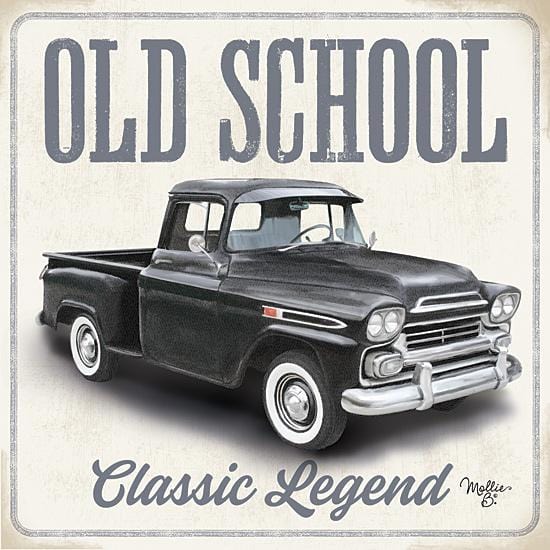 Penny Lane Publishing Old School Vintage Truck II By Mollie B Right Art Print - 12 X 12