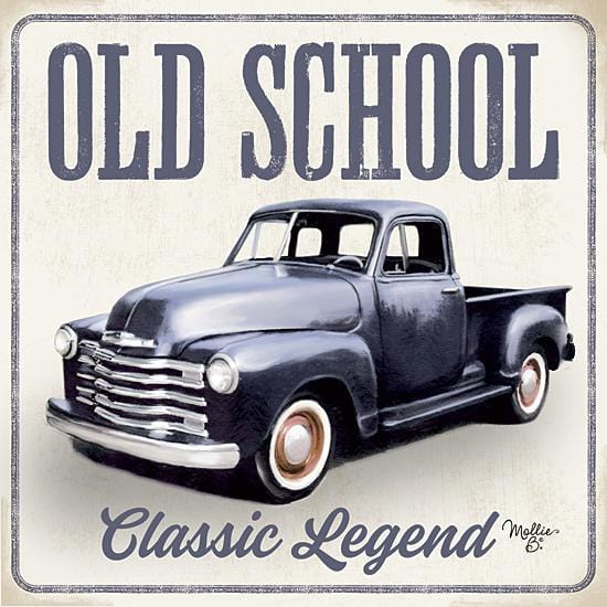 Penny Lane Publishing Old School Vintage Truck Iv By Mollie B Right Art Print - 12 X 12