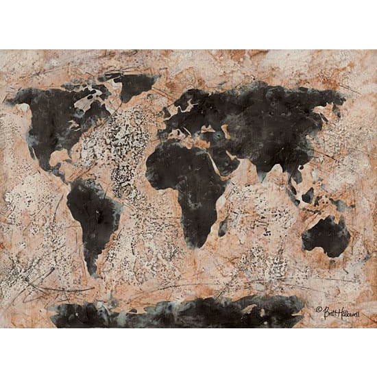 Old World Map By Britt Hallowell Art Print - 12 X 16-Penny Lane Publishing-The Village Merchant