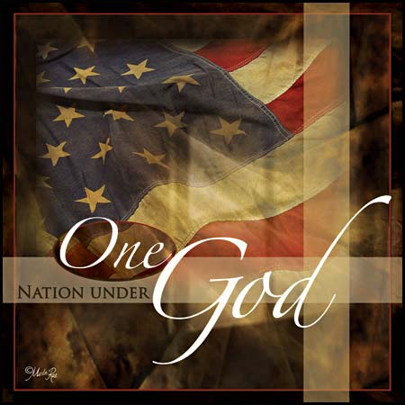 One Nation Under God By Marla Rae Art Print - 12 X 12-Penny Lane Publishing-The Village Merchant