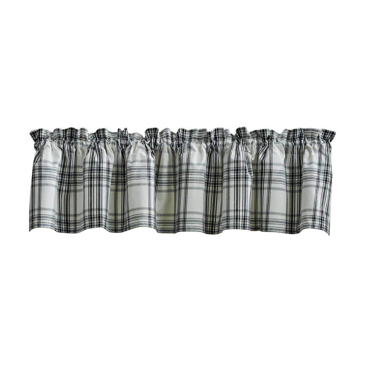 Onyx & Ivory Plaid Valance Unlined-Park Designs-The Village Merchant