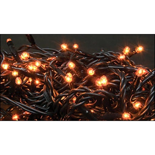 Orange Bulbs - Black Cord 50 Count Set Light String / Set - Teeny Rice Bulbs-Craft Wholesalers-The Village Merchant