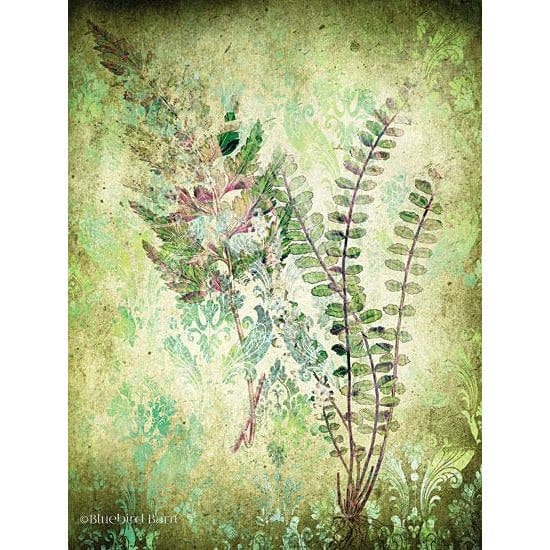 Organic Greenery In Damask I By Bluebird Barn Art Print - 12 X 16-Penny Lane Publishing-The Village Merchant