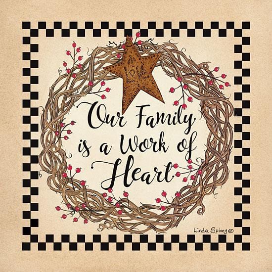 Our Family Wreath By Linda Spivey Art Print - 12 X 12-Penny Lane Publishing-The Village Merchant