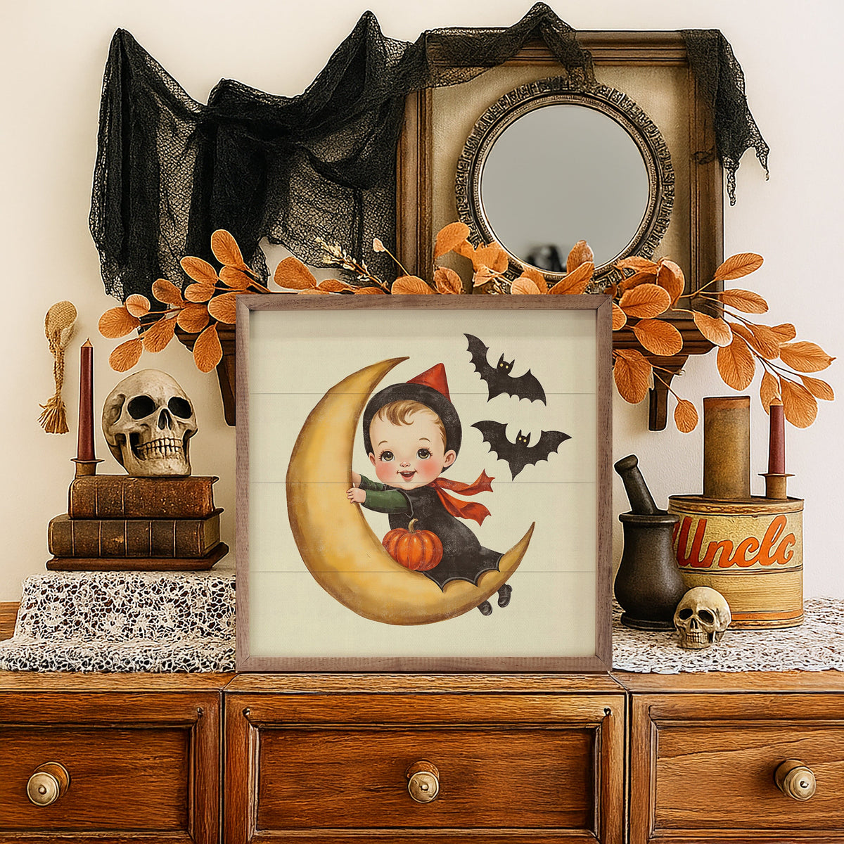 Kendrick Home Walnut Frames Over The Moon