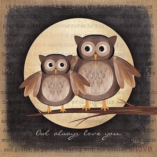 Owl Always Love You By Marla Rae Art Print - 12 X 12-Penny Lane Publishing-The Village Merchant