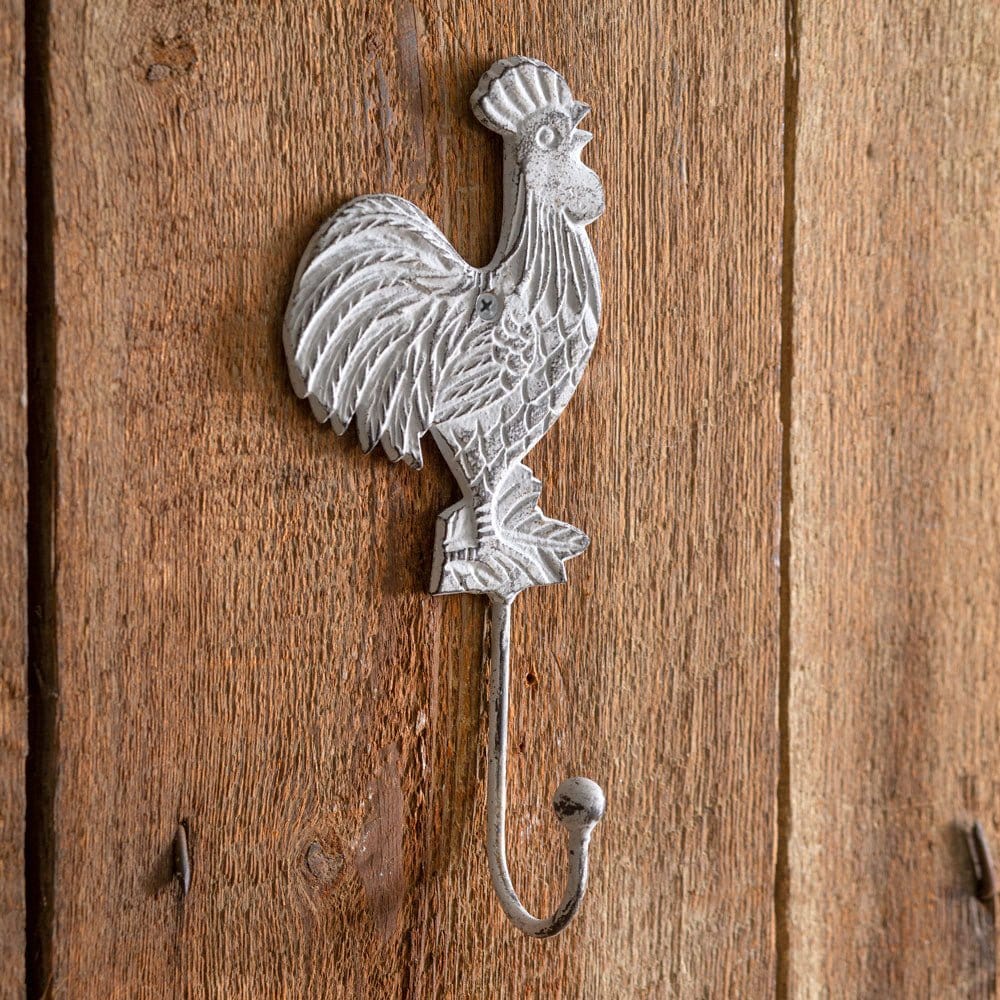 Painted Cast Iron Rooster Decorative Hook-CTW Home-The Village Merchant