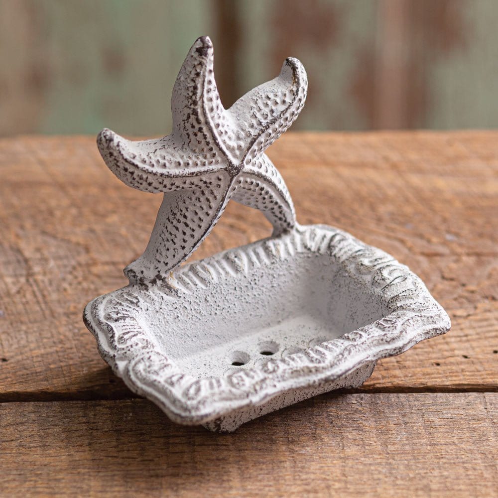 Painted Cast Iron Starfish Soap Dish / Jewelry Tray-CTW Home-The Village Merchant