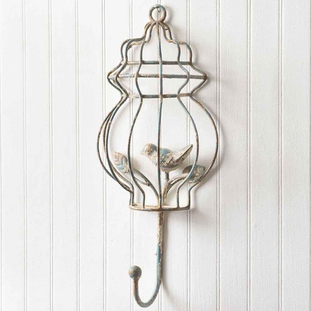 Painted Metal Bird Cage Decorative Hook Single Hook-CTW Home-The Village Merchant