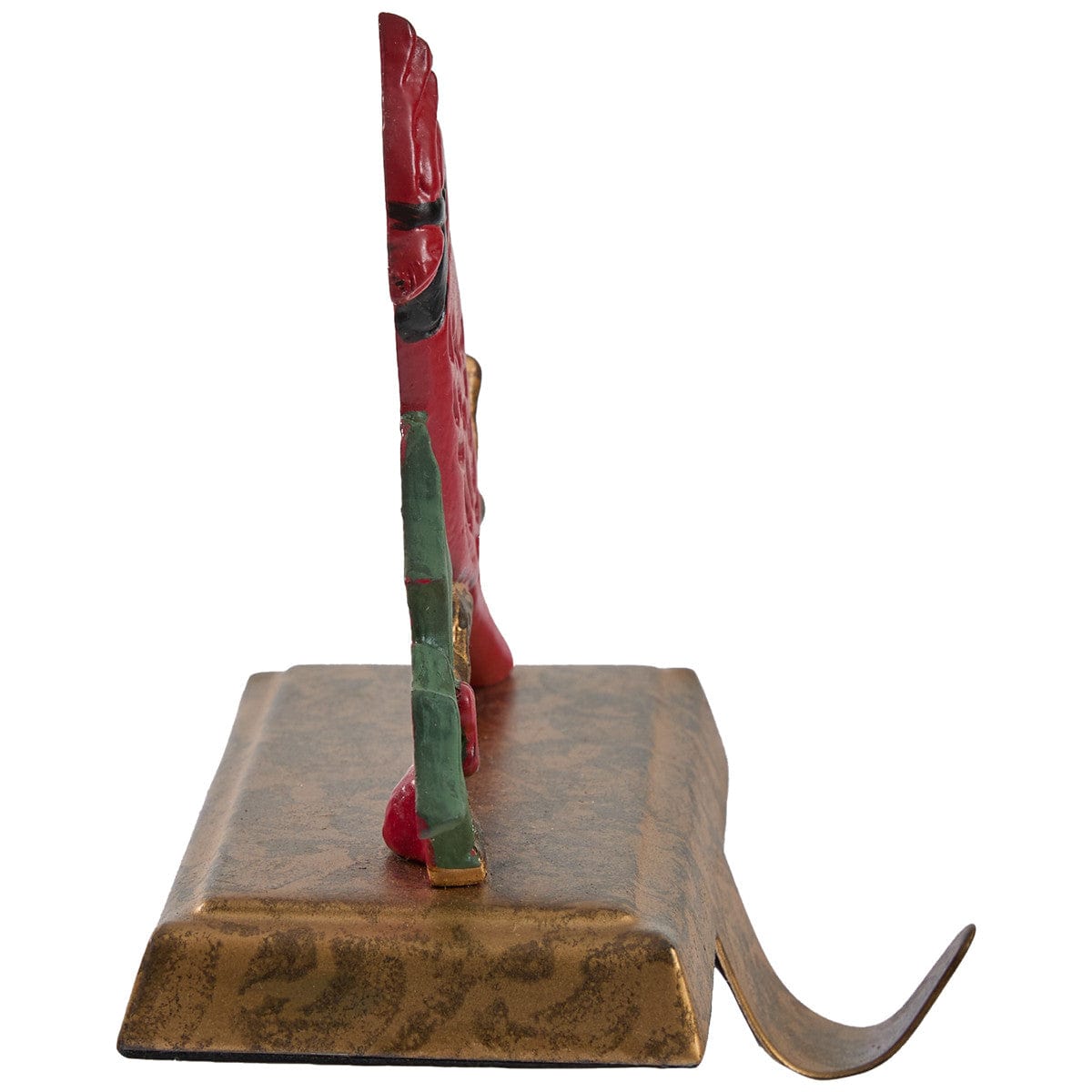 Painted Metal Cardinal Stocking Holder