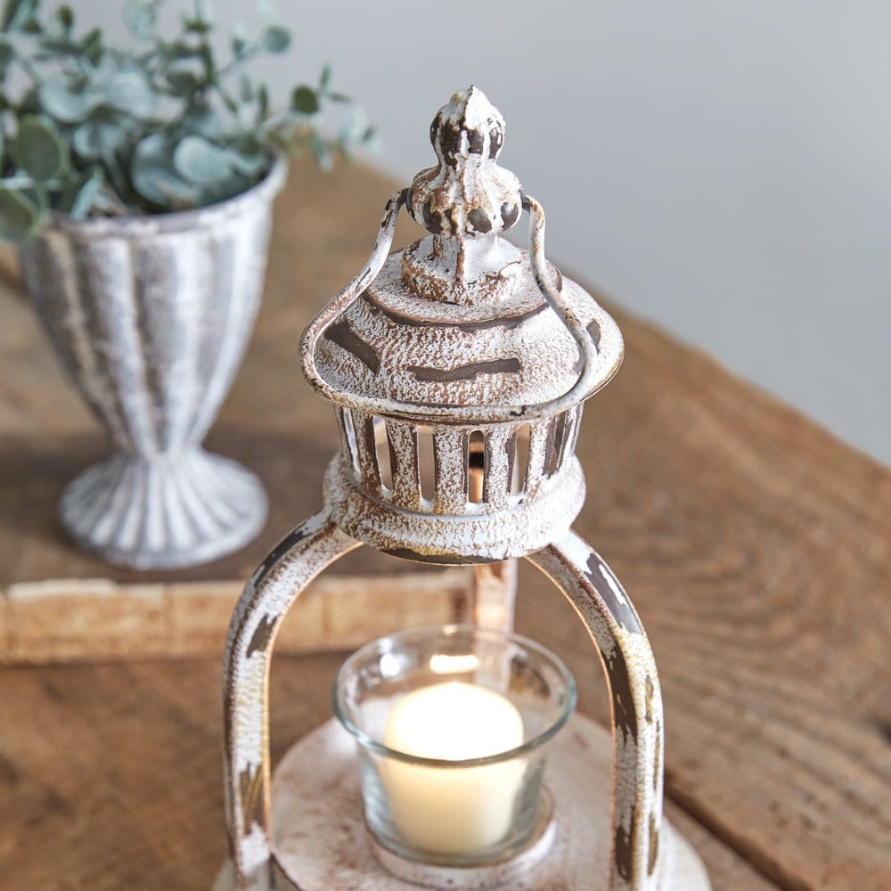 Painted Metal & Glass Norfolk Lantern For Votive & Tealight Candles-CTW Home-The Village Merchant