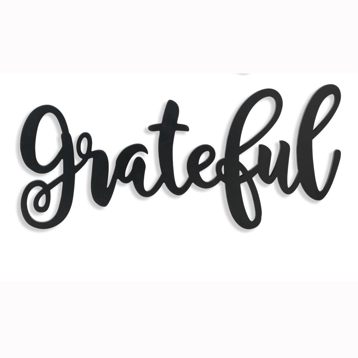 Painted Wood Grateful Sign - Laser Cut Wood 31.5" Long-Gerson-The Village Merchant