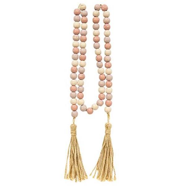 Pastel Spring Wood Bead Garland 60&quot; Long-CWI Gifts-The Village Merchant