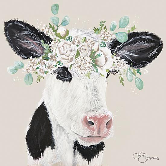 Patience The Cow By Hollihocks Art Art Print - 12 X 12-Penny Lane Publishing-The Village Merchant