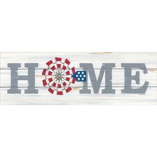 Penny Lane Publishing Patriotic Home By Deb Strain Art Print - 8 X 24