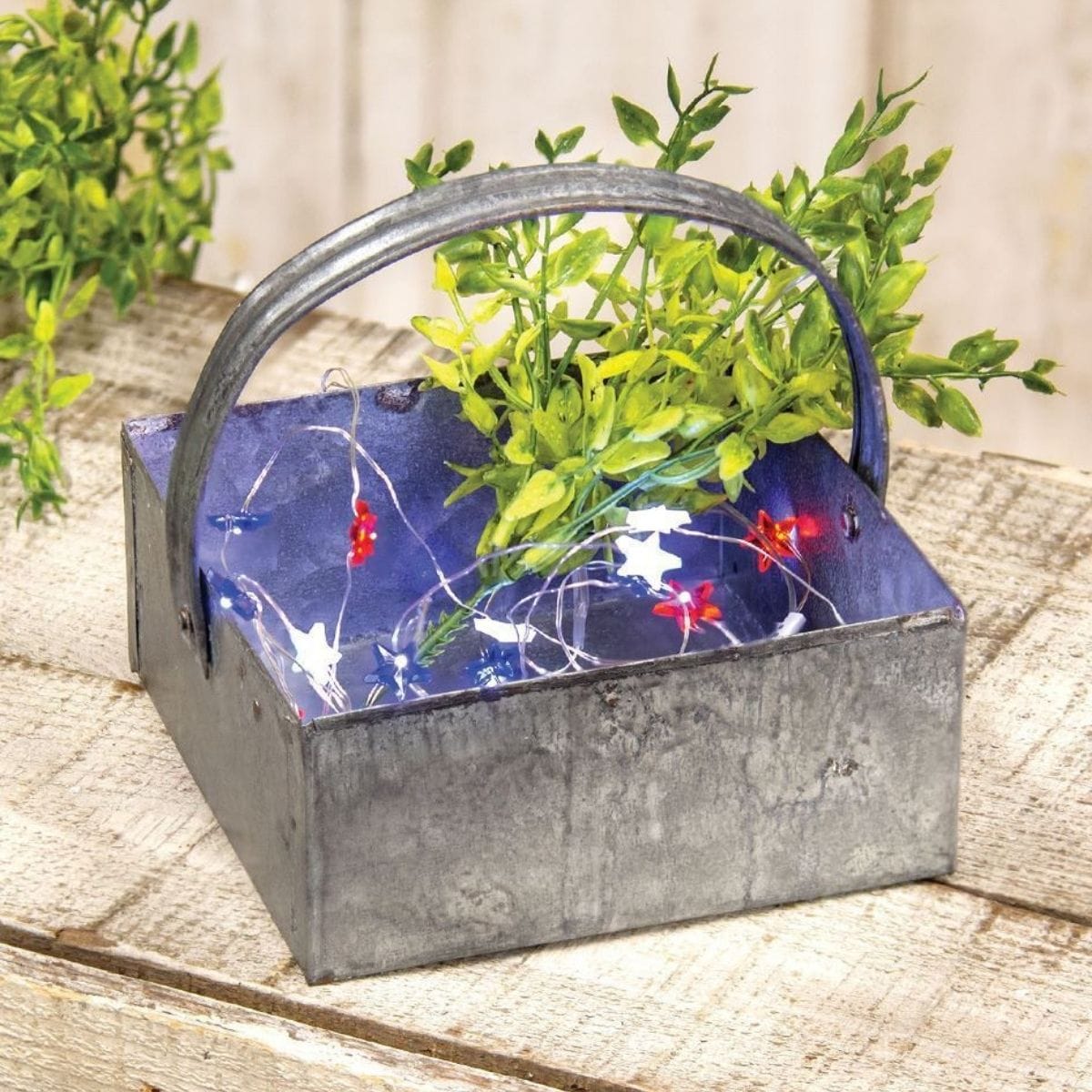 Patriotic Mini Star Light String / Strand Battery Operated LED Timer 20 Count