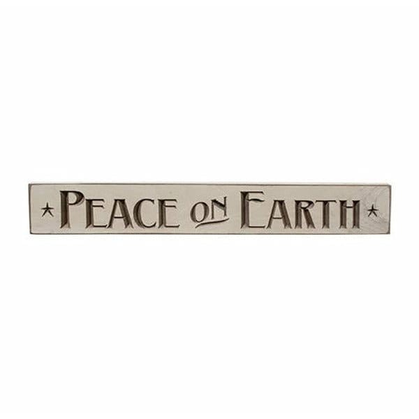 Peace On Earth Sign - Engraved Wood 24&quot; Long-Craft Wholesalers-The Village Merchant