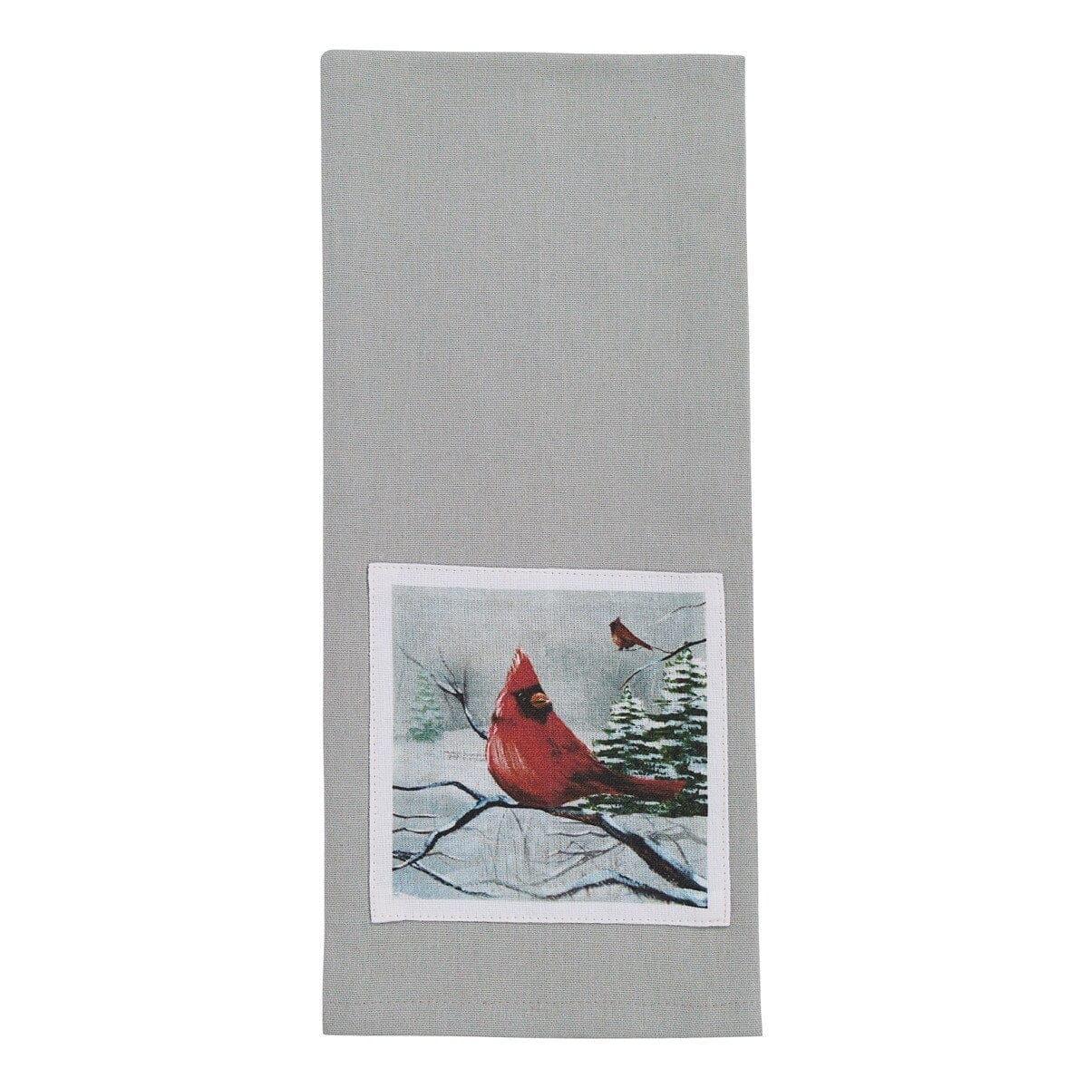Peaceful Cardinal Patch Decorative Towel
