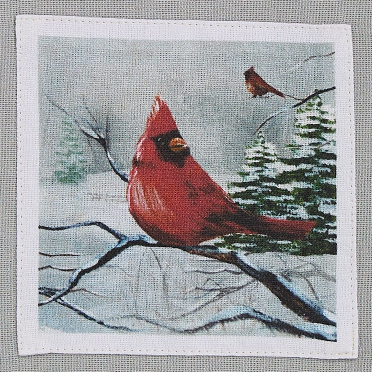 Peaceful Cardinal Patch Decorative Towel
