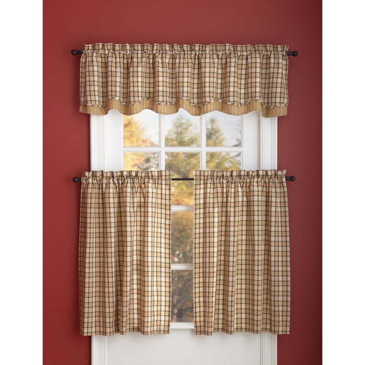 Peppercorn Layered Valance Lined-Park Designs-The Village Merchant