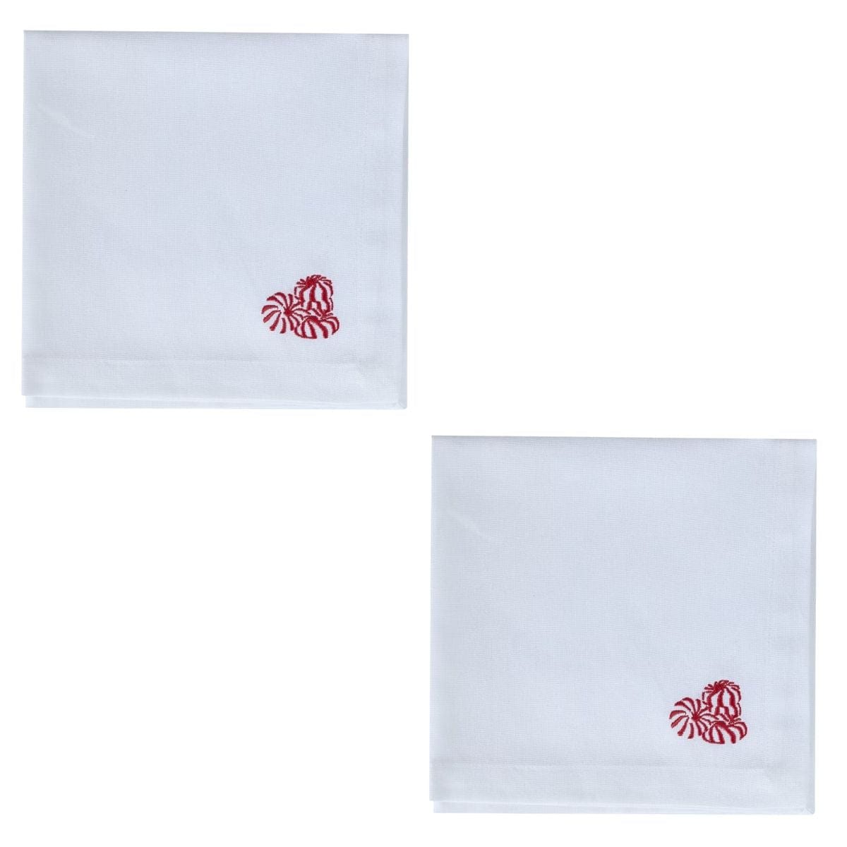Peppermint Candy Embroidered Napkin Set of 2