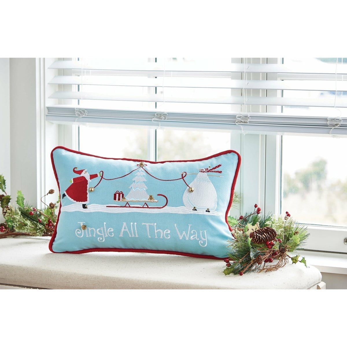 Peppermint Candy Jingle All The Way Pillow 12" x 20"-Park Designs-The Village Merchant