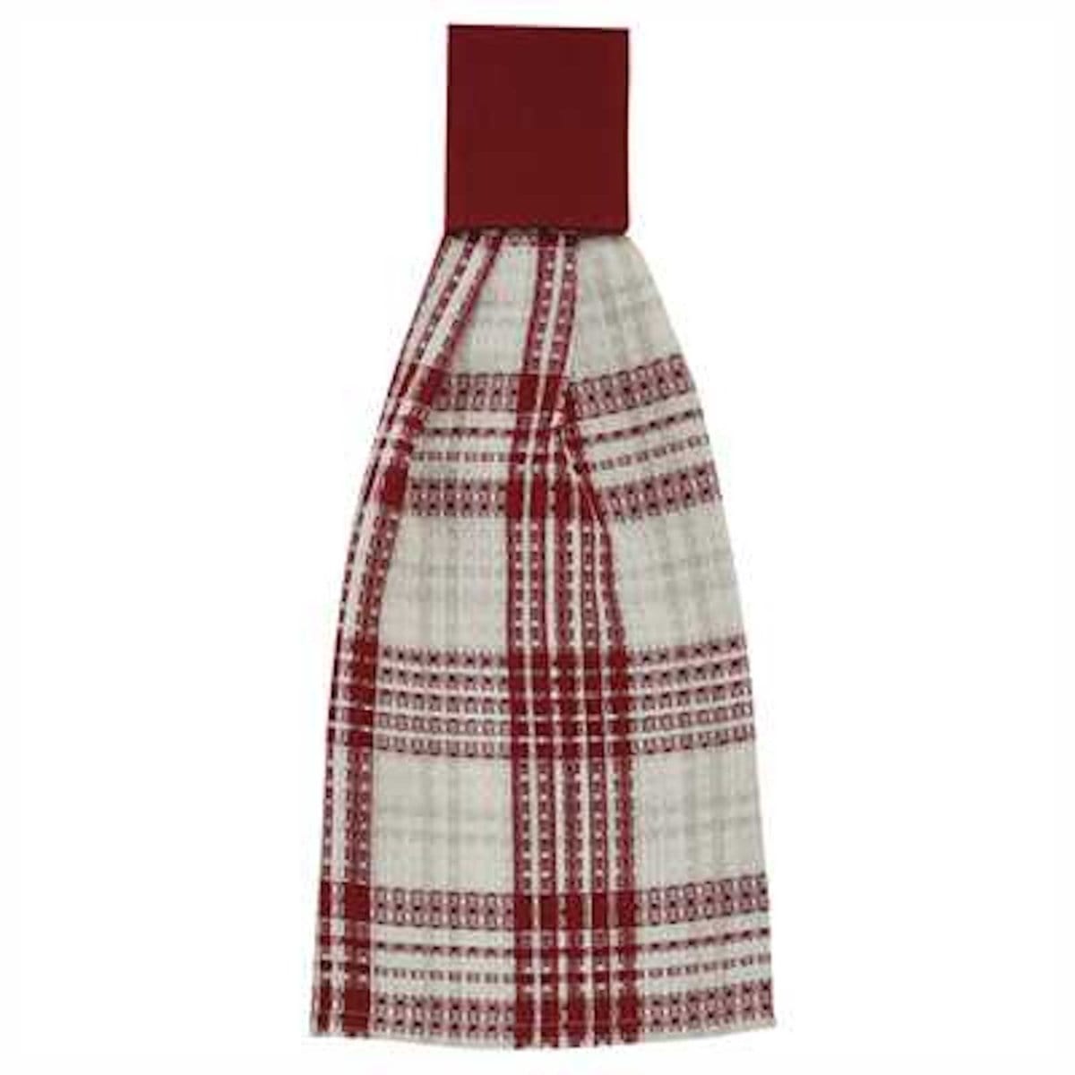 peppermint plaid Hand Towel-Park Designs-The Village Merchant