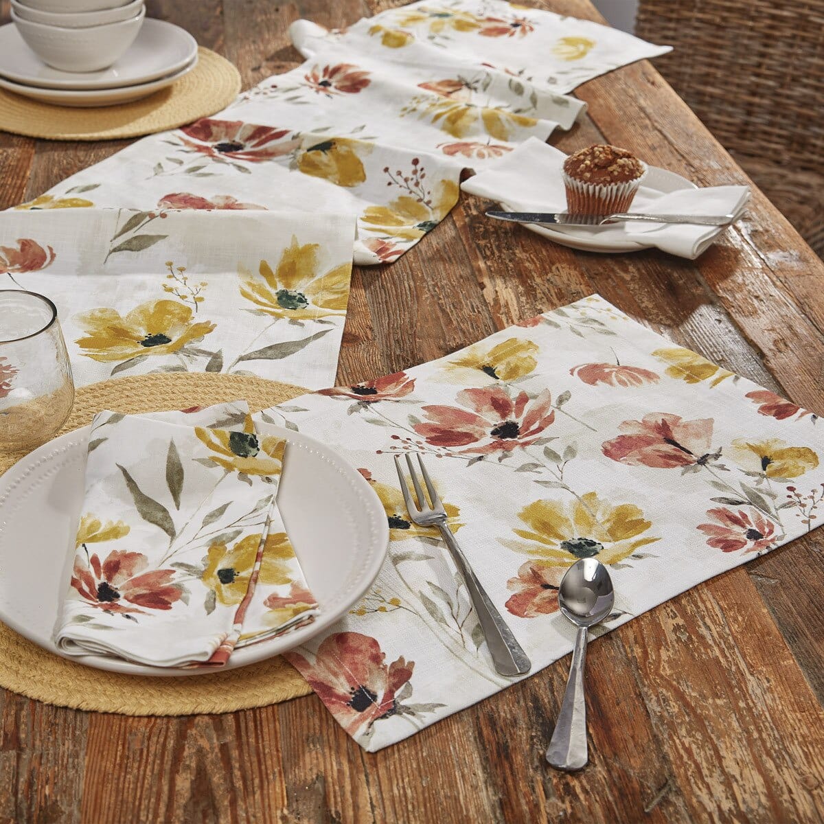 Phoenix Floral Table Runner 72" Long