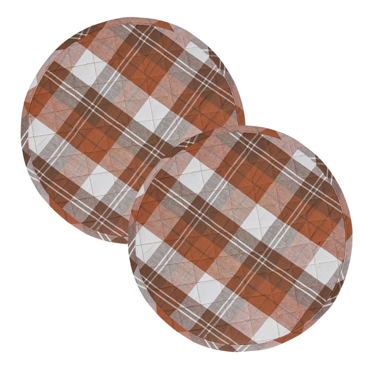 Pick Your Own Plaid & Quilted Placemat Round Set of 2