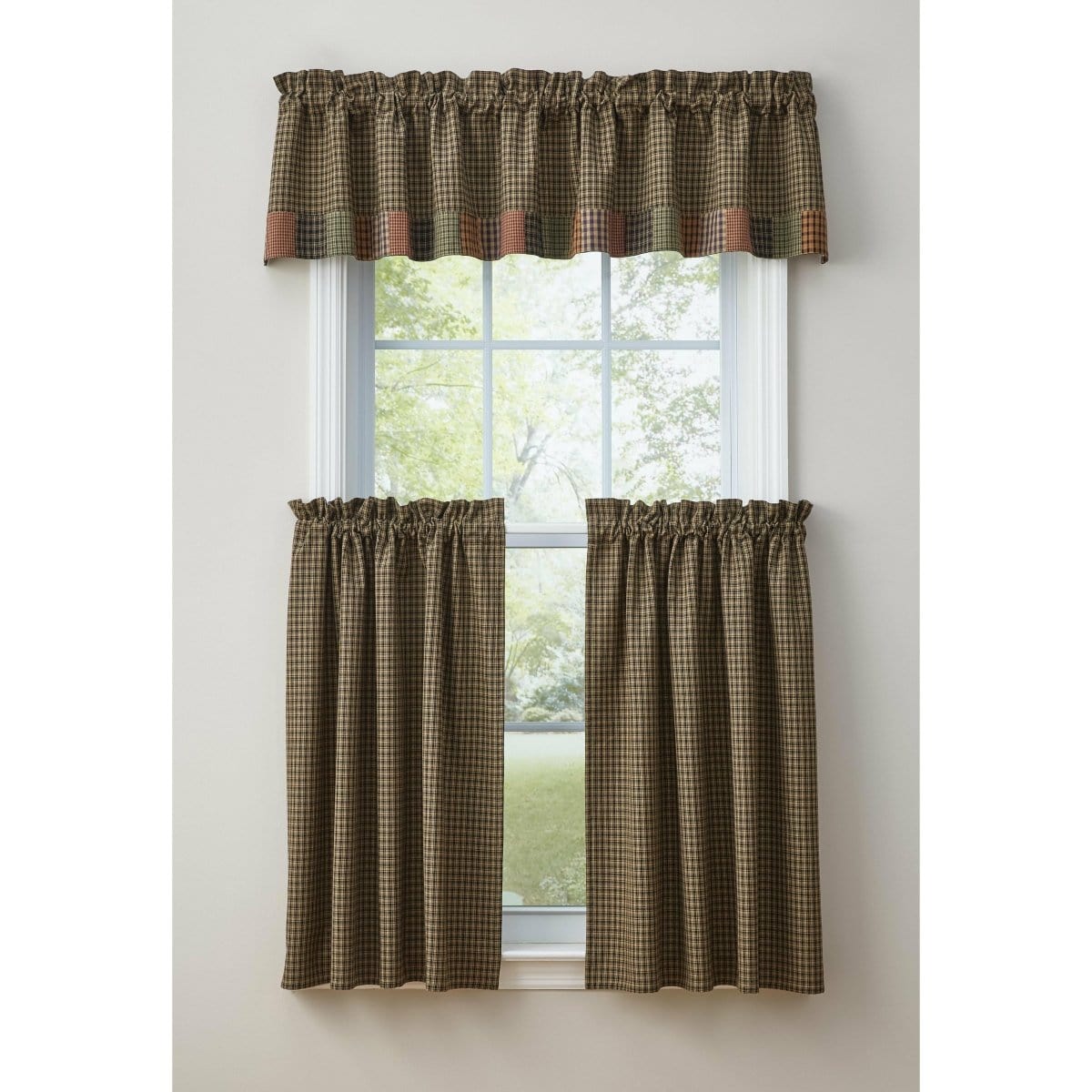 Pieced Star Border valance Lined-Park Designs-The Village Merchant