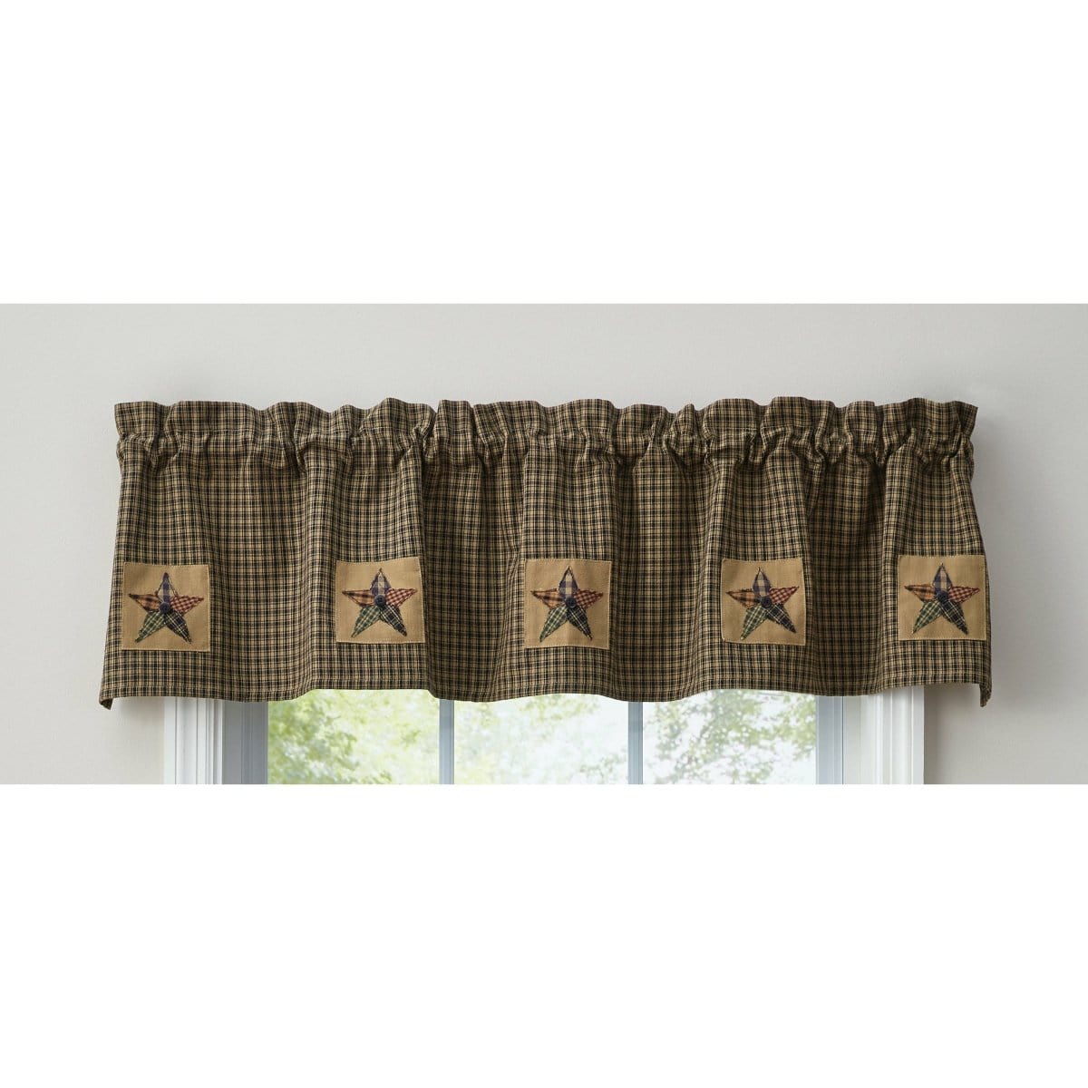 Pieced Star valance Lined-Park Designs-The Village Merchant