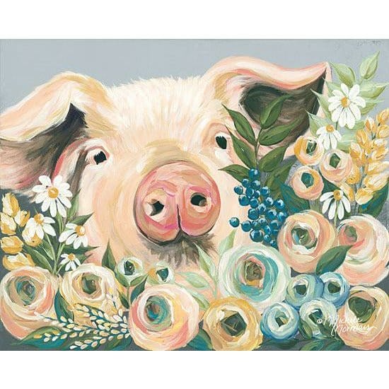 Pig In The Flower Garden By Michele Norman Art Print - 12 X 16-Penny Lane Publishing-The Village Merchant