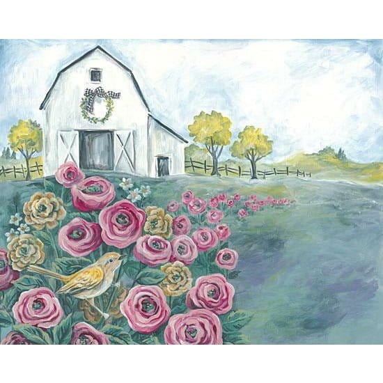 Penny Lane Publishing Pink Flower Field By Diane Kater Art Print - 12 X 12