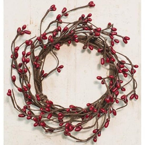 Pip Berry - Burgundy Candle Ring / Wreath 3.5&quot; Inner Diameter-Craft Wholesalers-The Village Merchant