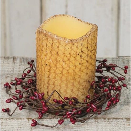 Pip Berry - Burgundy Candle Ring / Wreath 3.5" Inner Diameter-Craft Wholesalers-The Village Merchant