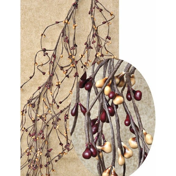 Pip Berry - Burgundy & Old Gold Wispy Garland-Craft Wholesalers-The Village Merchant