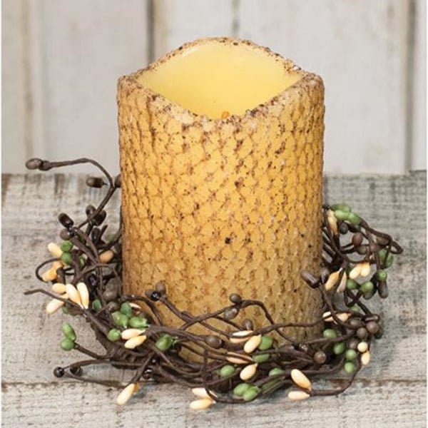 Pip Berry - Coffee Bean Candle Ring / Wreath 3.5" Inner Diameter-Craft Wholesalers-The Village Merchant