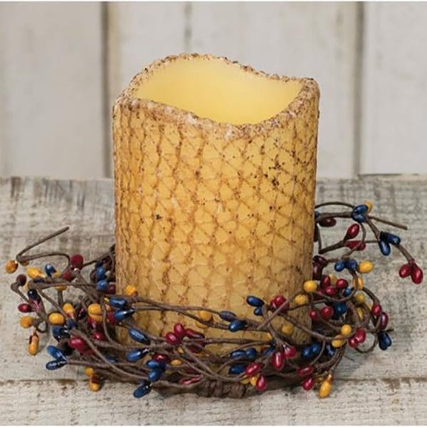 Pip Berry - Colonial Mix Candle Ring / Wreath 3.5&quot; Inner Diameter-Craft Wholesalers-The Village Merchant