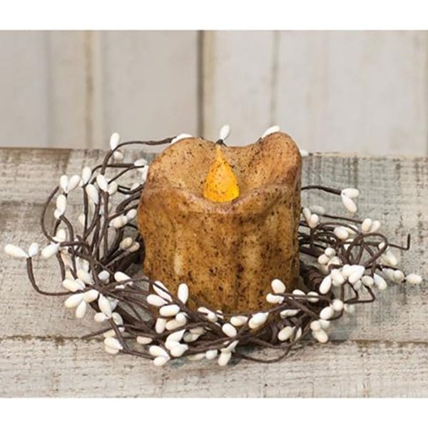 Pip Berry - Ivory Candle Ring / Wreath 3.5" Inner Diameter-Craft Wholesalers-The Village Merchant