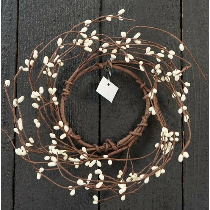 Pip Berry - Ivory Candle Ring / Wreath 3.5&quot; Inner Diameter-Craft Wholesalers-The Village Merchant