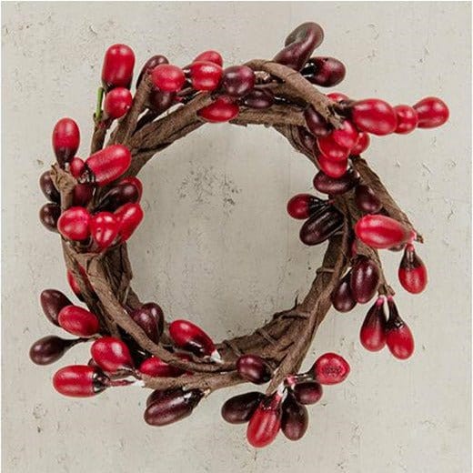 Pip Berry - Red & Burgundy Candle / Napkin Ring 1.5" Inner Diameter-Craft Wholesalers-The Village Merchant