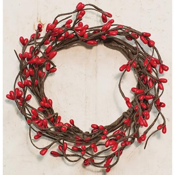 Pip Berry - Red Candle Ring / Wreath 3.5&quot; Inner Diameter-Craft Wholesalers-The Village Merchant
