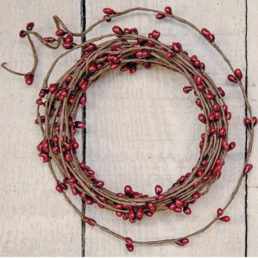 Pip Berry - Red String Garland 18 Foot Long-Craft Wholesalers-The Village Merchant