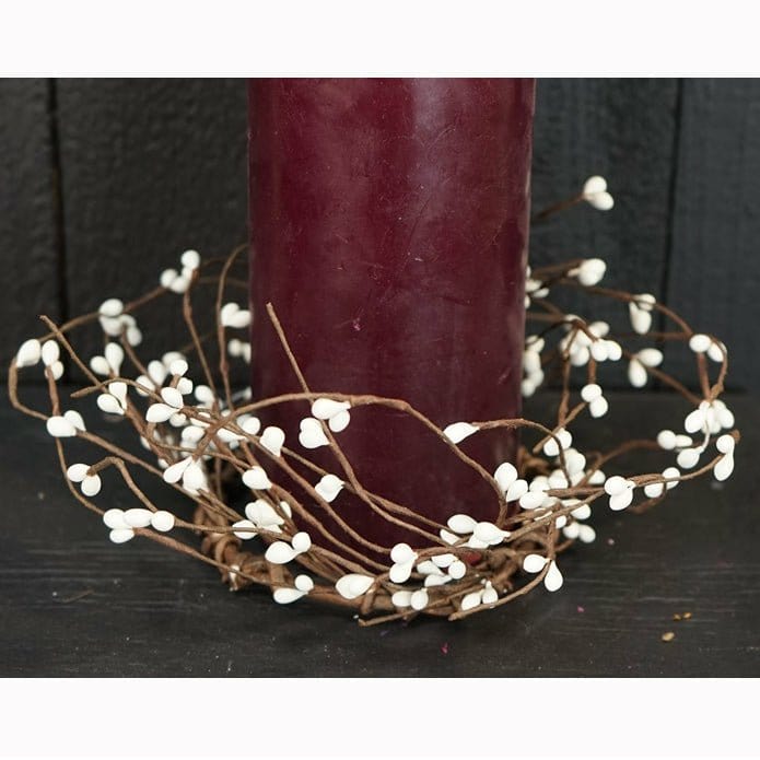 Pip Berry - White Candle Ring / Wreath 3.5" Inner Diameter-Impressive Enterprises-The Village Merchant