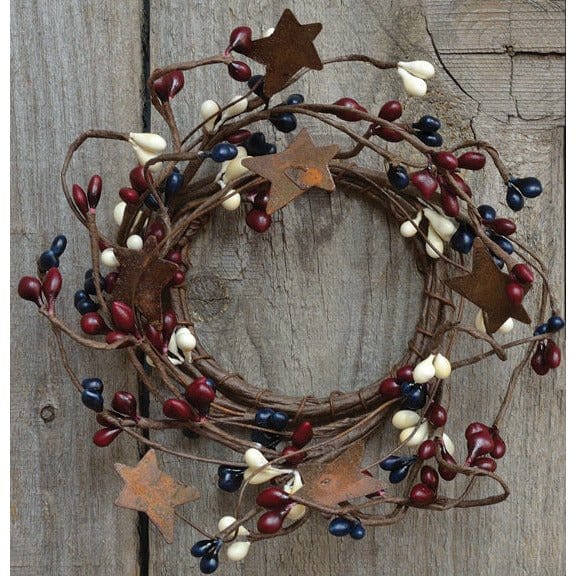 Pip Berry With Stars - Country Mix Candle / Napkin Ring 2&quot; Inner Diameter-Craft Wholesalers-The Village Merchant