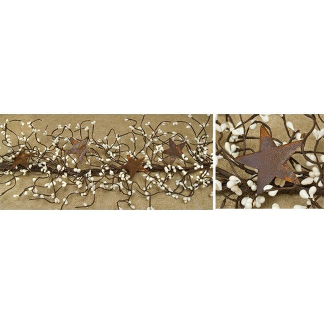 Pip Berry With Stars - Ivory Garland-Craft Wholesalers-The Village Merchant